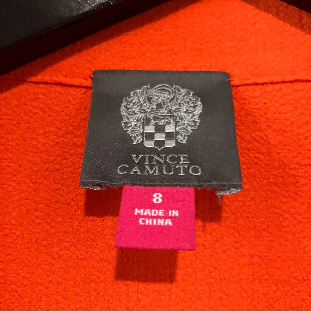 Vince Camuto Orange Tie Open Front Blazer Jacket Size 8 - Picture 5 of 11